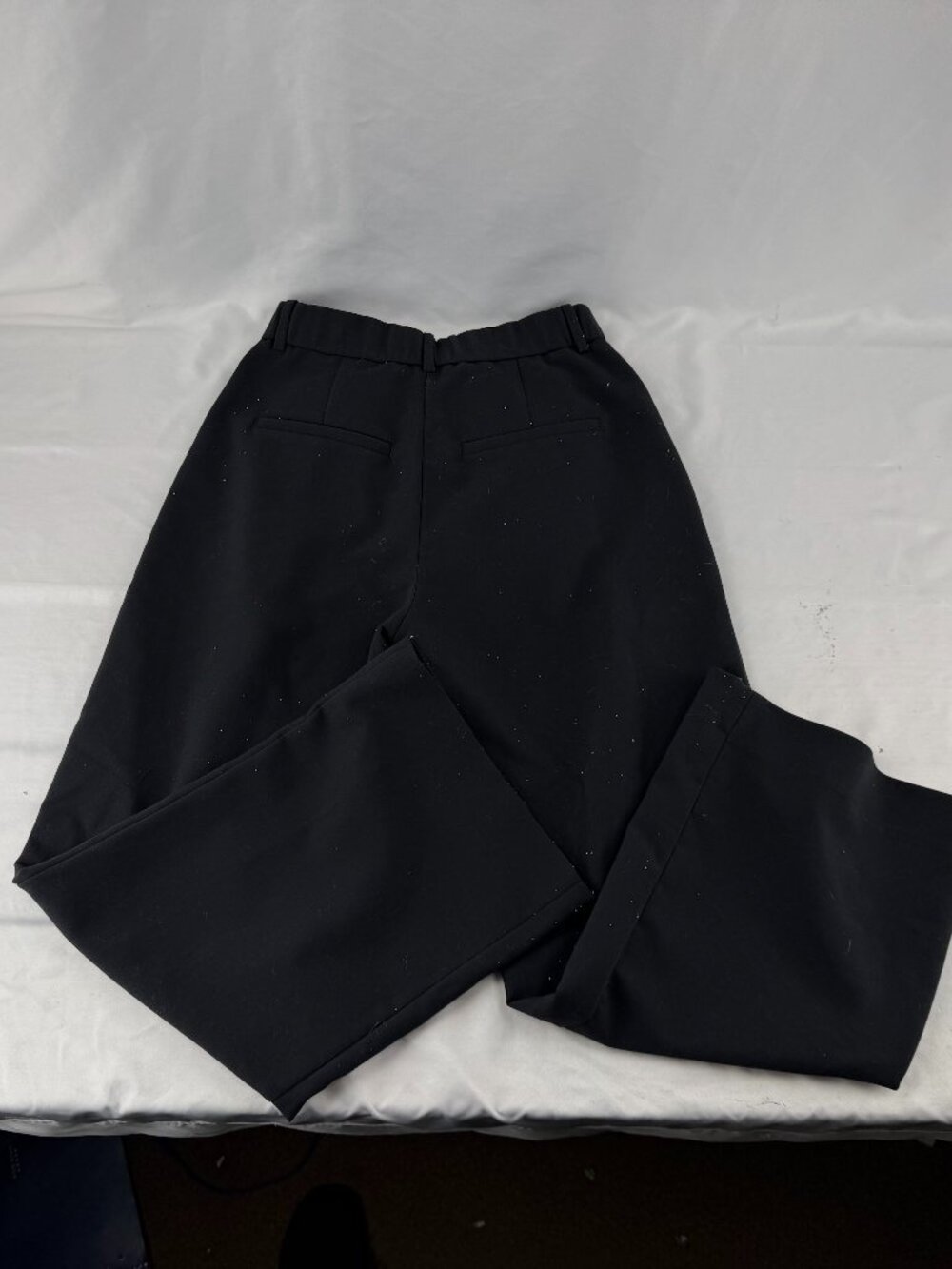 Abercrombie & Fitch Black Pleated Wide Leg Tailored Trousers Pants Size 2